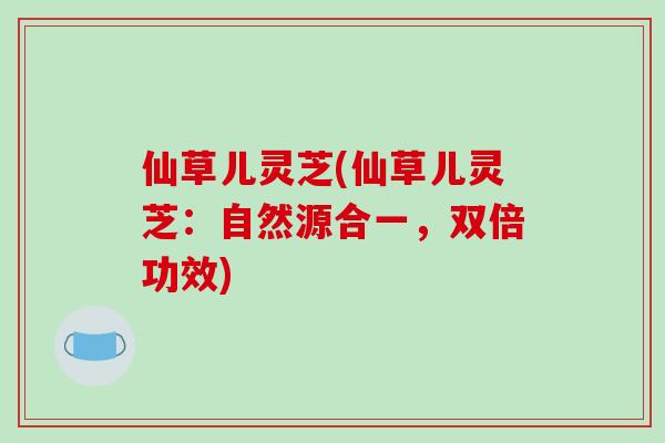 仙草儿灵芝(仙草儿灵芝：自然源合一，双倍功效)