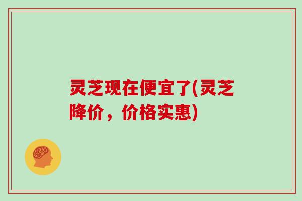 灵芝现在便宜了(灵芝降价,价格实惠)