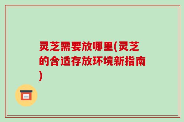 灵芝需要放哪里(灵芝的合适存放环境新指南)
