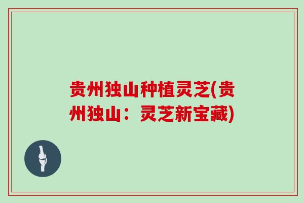 贵州独山种植灵芝(贵州独山：灵芝新宝藏)