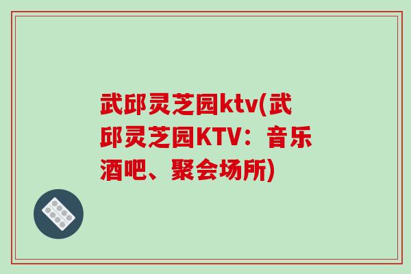 武邱灵芝园ktv(武邱灵芝园KTV:音乐酒吧、聚会场所)