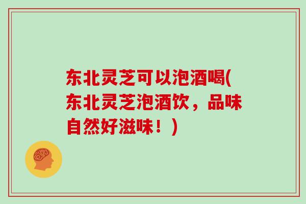东北灵芝可以泡酒喝(东北灵芝泡酒饮,品味自然好滋味!)