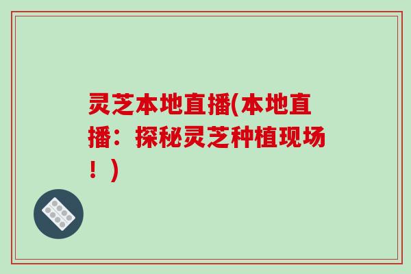 灵芝本地直播(本地直播：探秘灵芝种植现场！)