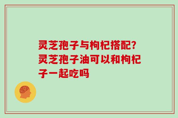 灵芝孢子与枸杞搭配?灵芝孢子油可以和枸杞子一起吃吗