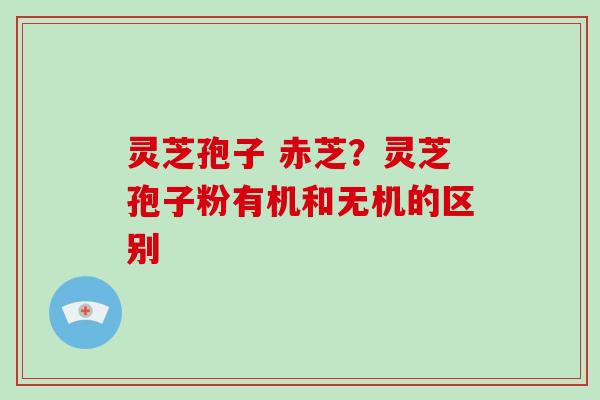 灵芝孢子 赤芝？灵芝孢子粉有机和无机的区别