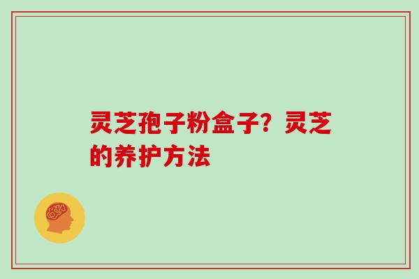 灵芝孢子粉盒子？灵芝的养护方法