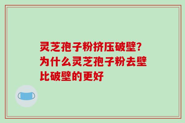 灵芝孢子粉挤压破壁？为什么灵芝孢子粉去壁比破壁的更好