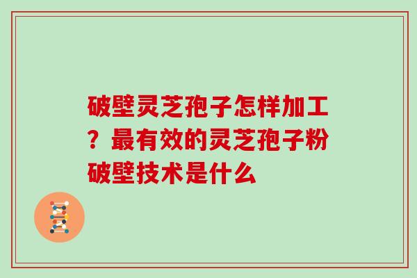 破壁灵芝孢子怎样加工？最有效的灵芝孢子粉破壁技术是什么