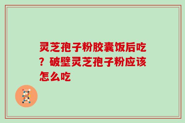灵芝孢子粉胶囊饭后吃?破壁灵芝孢子粉应该怎么吃
