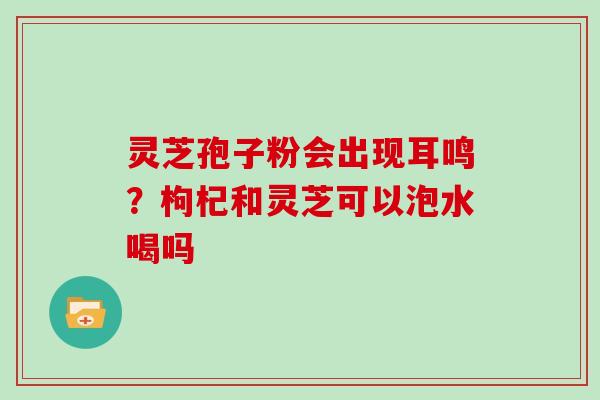 灵芝孢子粉会出现耳鸣？枸杞和灵芝可以泡水喝吗