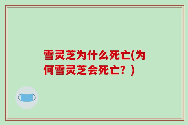 雪灵芝为什么死亡(为何雪灵芝会死亡？)
