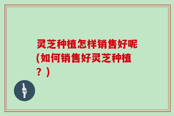 灵芝种植怎样销售好呢(如何销售好灵芝种植?)