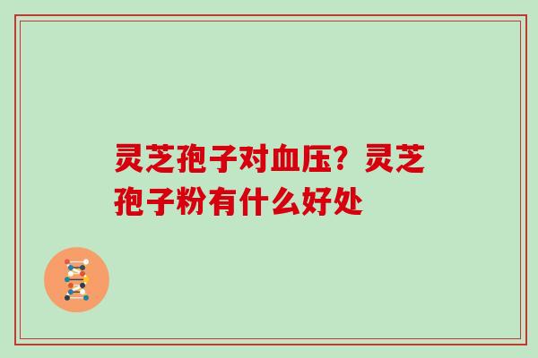灵芝孢子对血压？灵芝孢子粉有什么好处