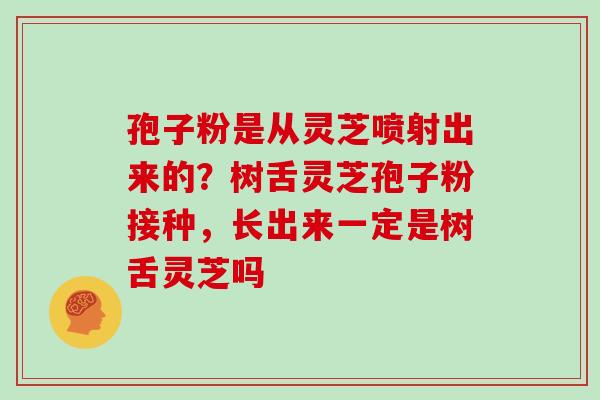 孢子粉是从灵芝喷射出来的？树舌灵芝孢子粉接种，长出来一定是树舌灵芝吗