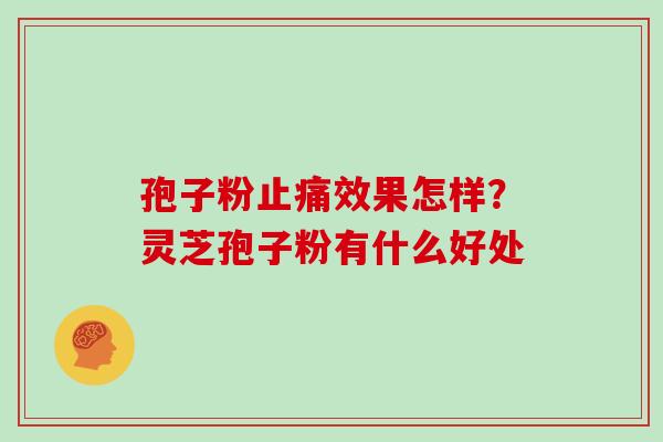 孢子粉止痛效果怎样？灵芝孢子粉有什么好处