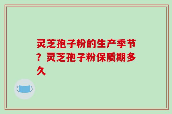 灵芝孢子粉的生产季节?灵芝孢子粉保质期多久