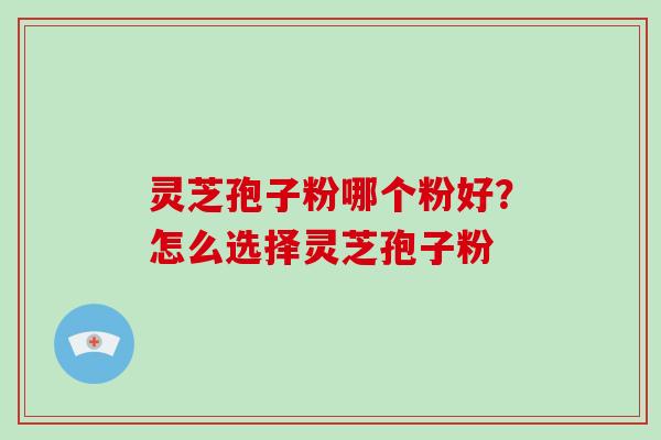 灵芝孢子粉哪个粉好?怎么选择灵芝孢子粉