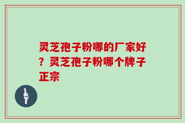 灵芝孢子粉哪的厂家好？灵芝孢子粉哪个牌子正宗