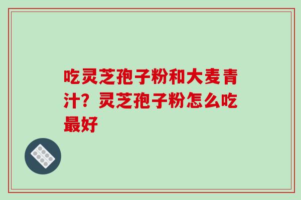 吃灵芝孢子粉和大麦青汁?灵芝孢子粉怎么吃最好