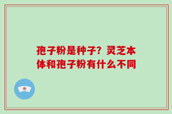 孢子粉是种子?灵芝本体和孢子粉有什么不同
