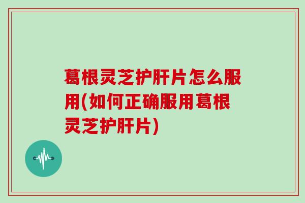 葛根灵芝护肝片怎么服用(如何正确服用葛根灵芝护肝片)
