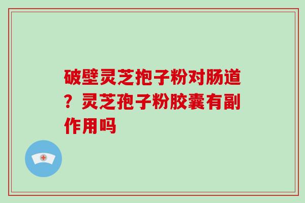 破壁灵芝抱子粉对肠道？灵芝孢子粉胶囊有副作用吗
