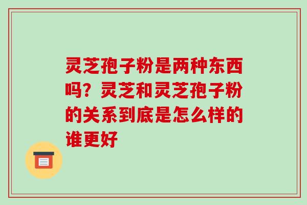 灵芝孢子粉是两种东西吗?灵芝和灵芝孢子粉的关系到底是怎么样的谁更好