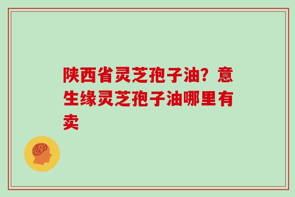 陕西省灵芝孢子油?意生缘灵芝孢子油哪里有卖