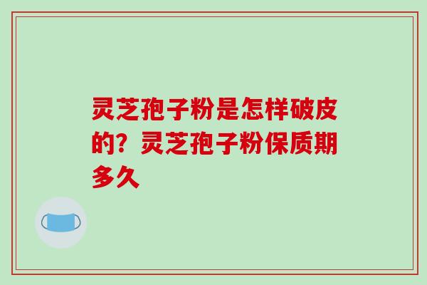 灵芝孢子粉是怎样破皮的?灵芝孢子粉保质期多久