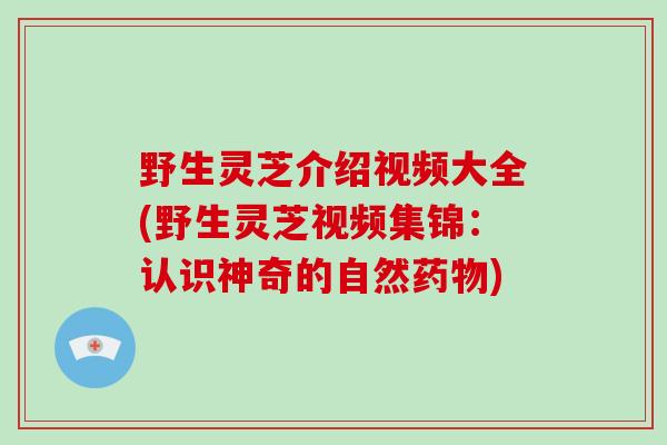 野生灵芝介绍视频大全(野生灵芝视频集锦：认识神奇的自然药物)