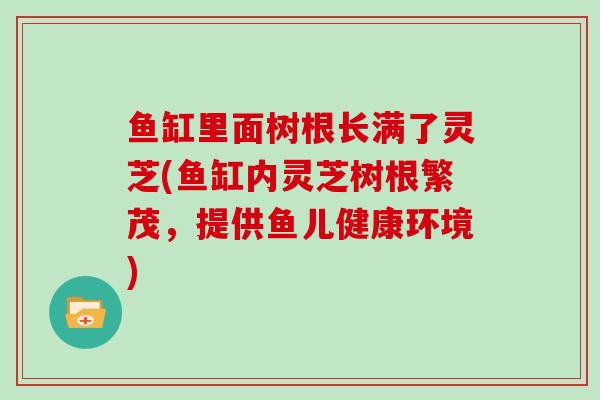 鱼缸里面树根长满了灵芝(鱼缸内灵芝树根繁茂，提供鱼儿健康环境)
