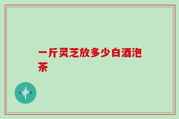 一斤灵芝放多少白酒泡茶