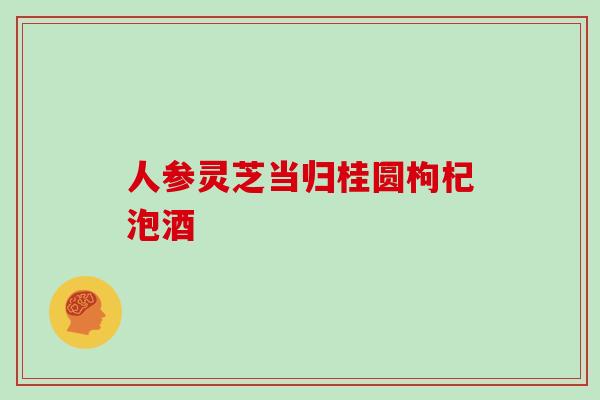 人参灵芝当归桂圆枸杞泡酒