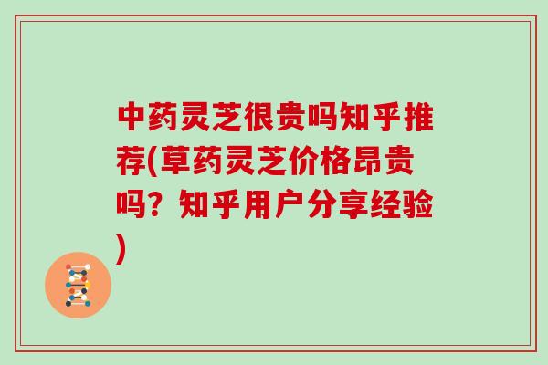 中药灵芝很贵吗知乎推荐(草药灵芝价格昂贵吗？知乎用户分享经验)