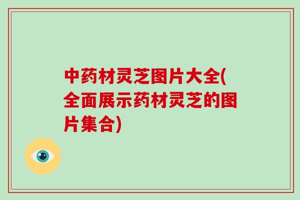中药材灵芝图片大全(全面展示药材灵芝的图片集合)