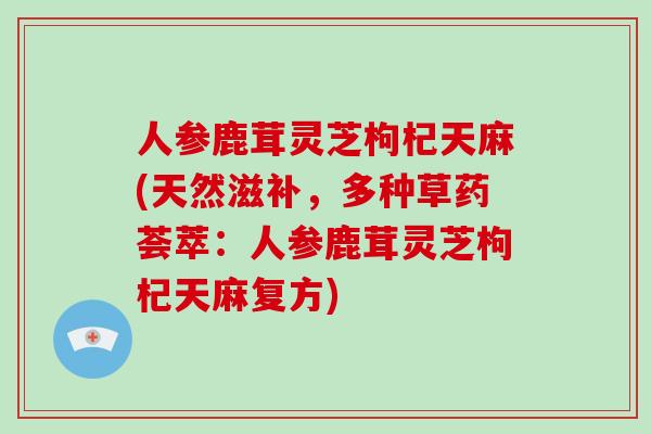 人参鹿茸灵芝枸杞天麻(天然滋补,多种草药荟萃:人参鹿茸灵芝枸杞天麻复方)