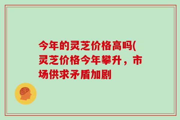 今年的灵芝价格高吗(灵芝价格今年攀升,市场供求矛盾加剧