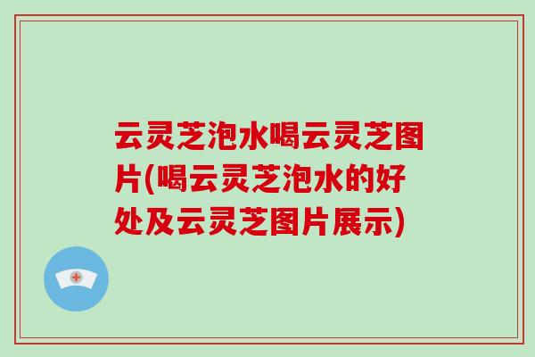 云灵芝泡水喝云灵芝图片(喝云灵芝泡水的好处及云灵芝图片展示)