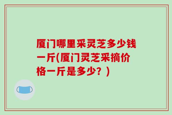 厦门哪里采灵芝多少钱一斤(厦门灵芝采摘价格一斤是多少?)
