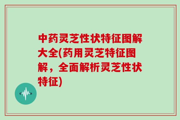 中药灵芝性状特征图解大全(药用灵芝特征图解,全面解析灵芝性状特征)