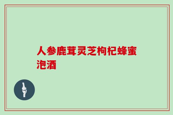 人参鹿茸灵芝枸杞蜂蜜泡酒