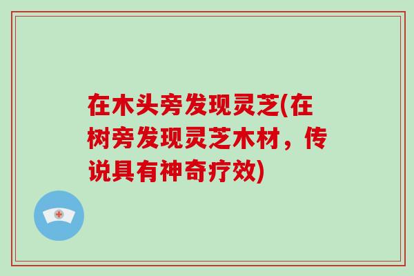 在木头旁发现灵芝(在树旁发现灵芝木材，传说具有神奇疗效)