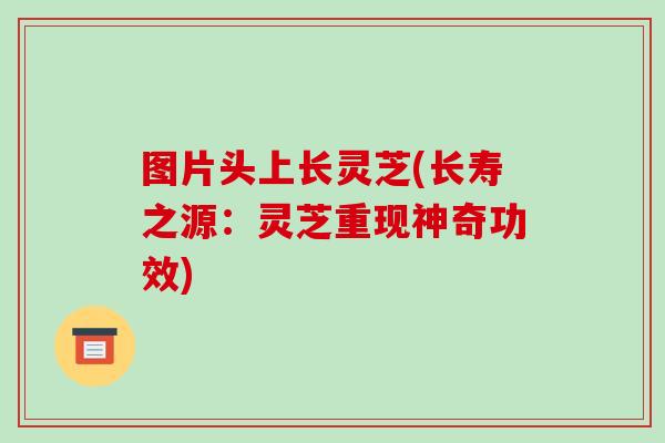 图片头上长灵芝(长寿之源：灵芝重现神奇功效)
