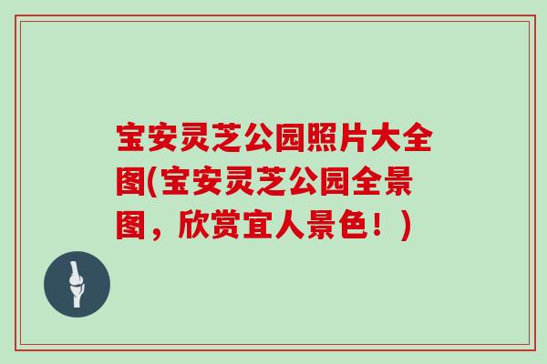 宝安灵芝公园照片大全图(宝安灵芝公园全景图,欣赏宜人景色!)