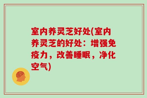 室内养灵芝好处(室内养灵芝的好处:增强免疫力,改善睡眠,净化空气)