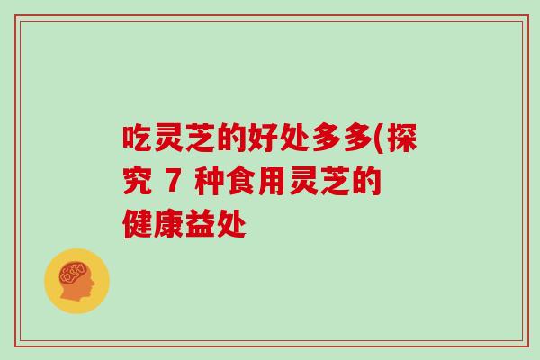吃灵芝的好处多多(探究 7 种食用灵芝的健康益处