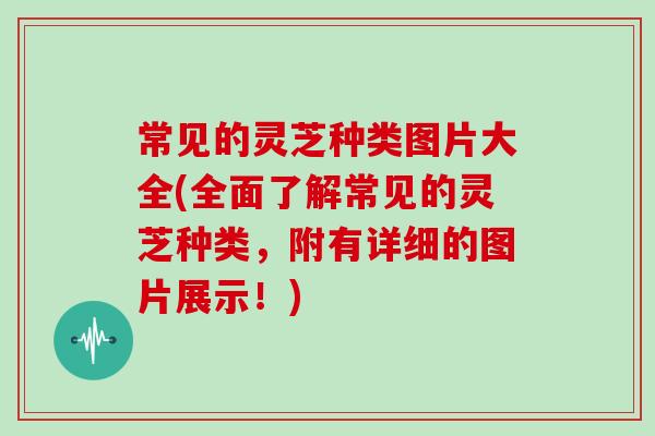 常见的灵芝种类图片大全(全面了解常见的灵芝种类,附有详细的图片展示!)