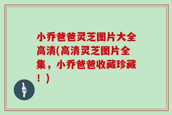 小乔爸爸灵芝图片大全高清(高清灵芝图片全集,小乔爸爸收藏珍藏!)