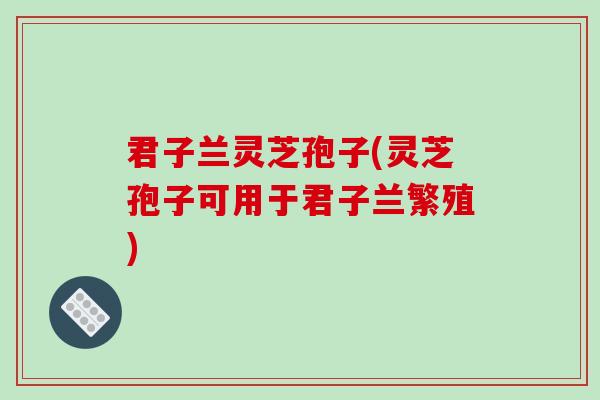 君子兰灵芝孢子(灵芝孢子可用于君子兰繁殖)