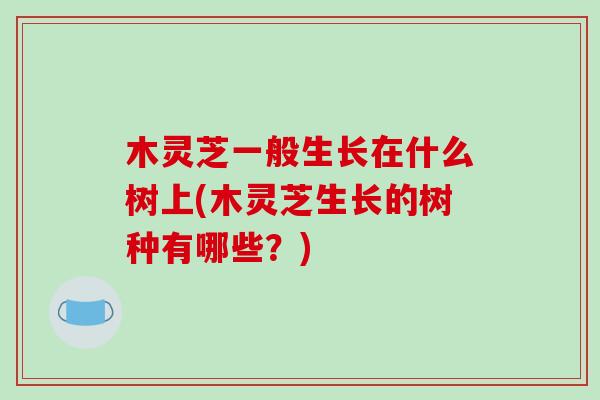 木灵芝一般生长在什么树上(木灵芝生长的树种有哪些?)